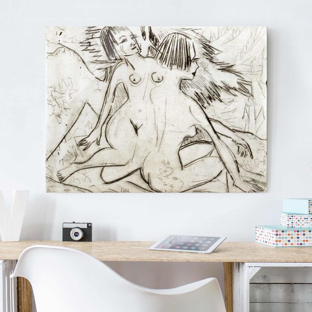 Déco mur cuisine Ernst Ludwig Kirchner - Deux jeunes nus