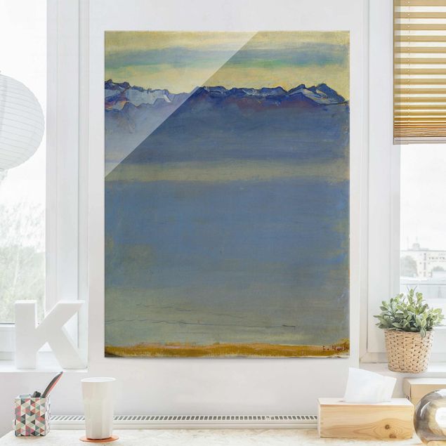 Tableau paysage Ferdinand Hodler - Lac Léman avec les Alpes savoyardes