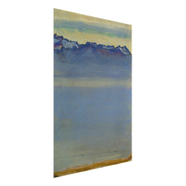 Tableau artistique Ferdinand Hodler - Lac Léman avec les Alpes savoyardes