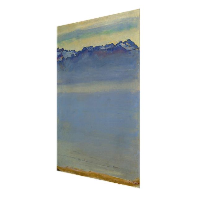Tableau moderne Ferdinand Hodler - Lac Léman avec les Alpes savoyardes
