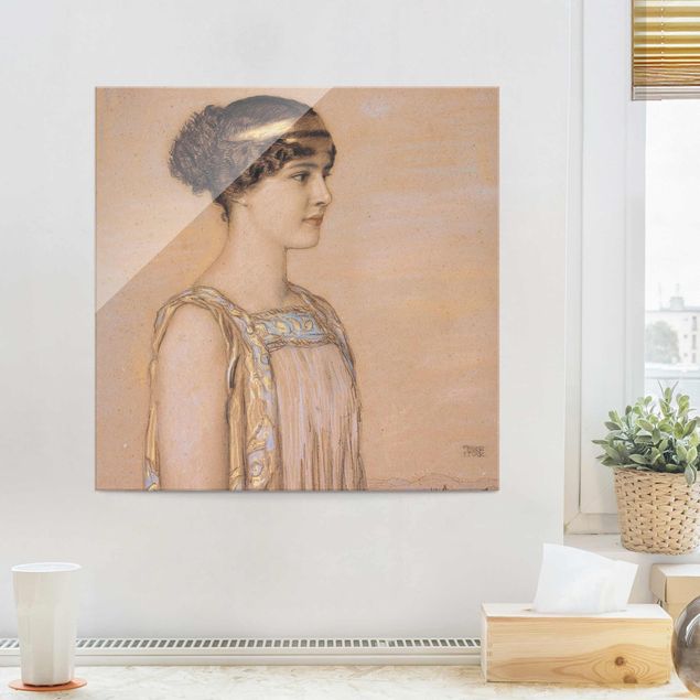 Tableau Art Déco Portrait de Marie en costume grec