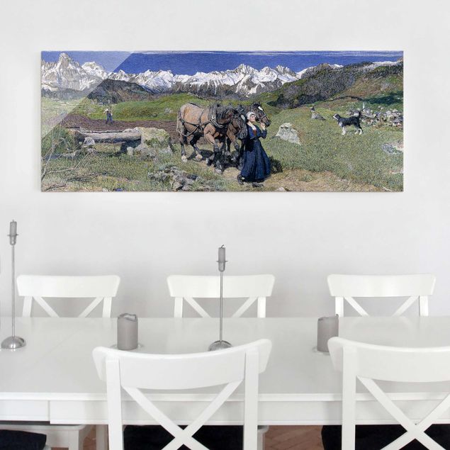 Tableaux paysage Giovanni Segantini - Printemps dans les Alpes