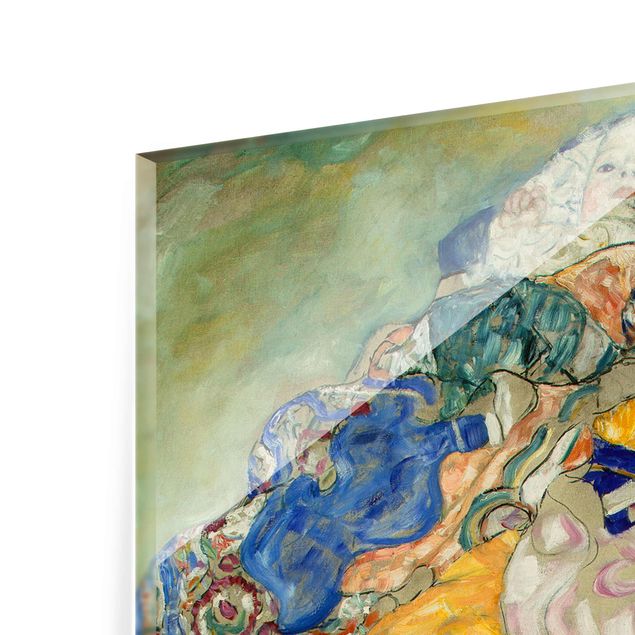 Tableau bleu Gustav Klimt - Bébé (berceau)