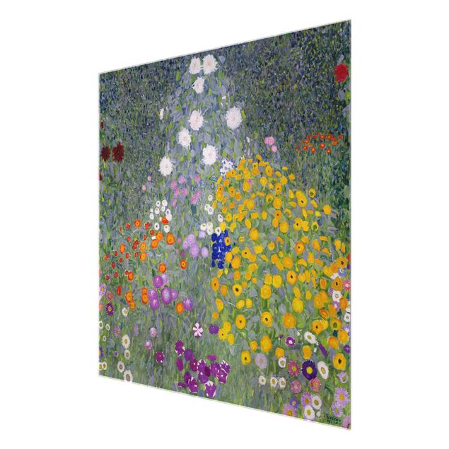 Tableau fleurs Gustav Klimt - Jardin de cottage