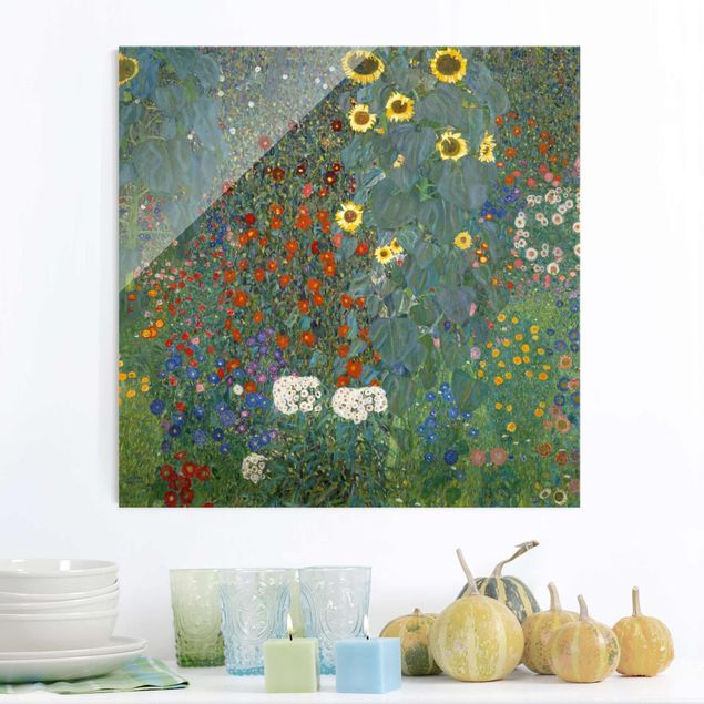Tableau Art Déco Gustav Klimt - Tournesols de jardin
