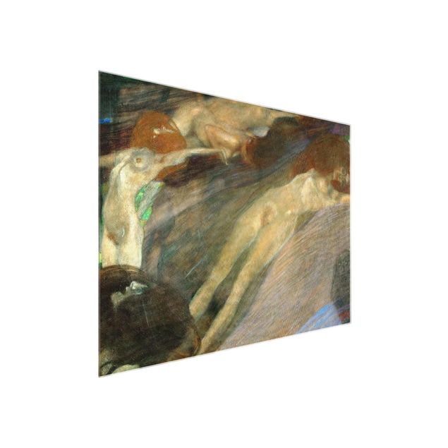 Tableaux en verre nu & érotisme Gustav Klimt - L'eau en mouvement
