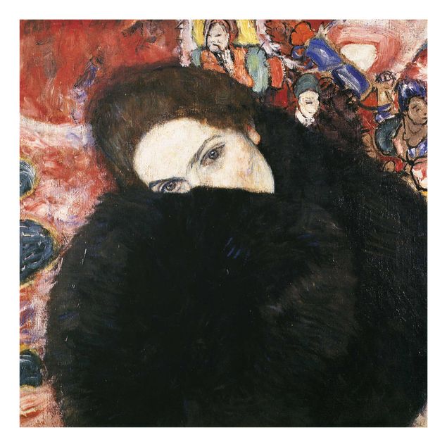 Tableau portraits Gustav Klimt - Dame avec une moufle