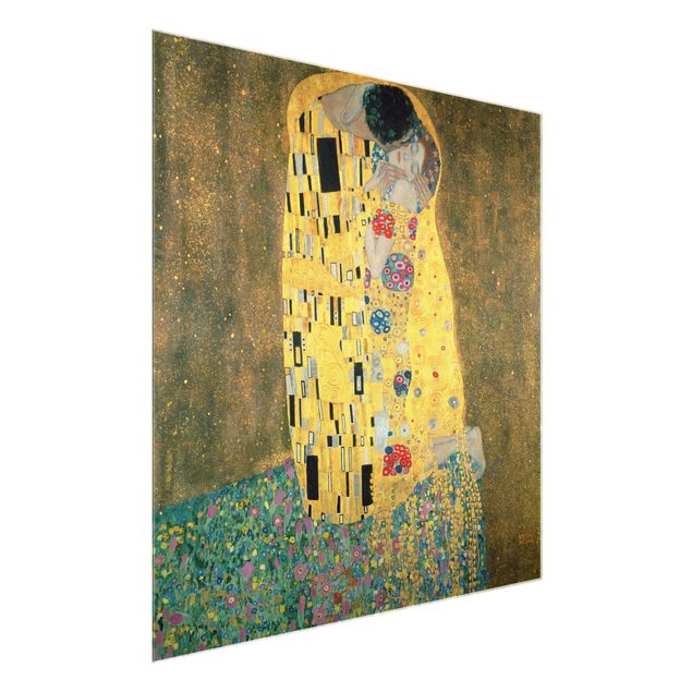 Tableaux en verre nu & érotisme Gustav Klimt - Le baiser