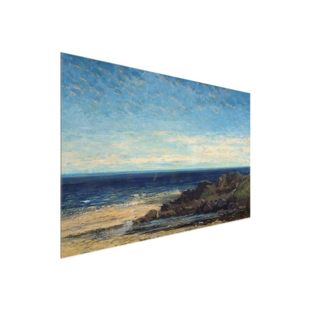 Tableau bord de mer Gustave Courbet - La mer - Mer bleue, ciel bleu