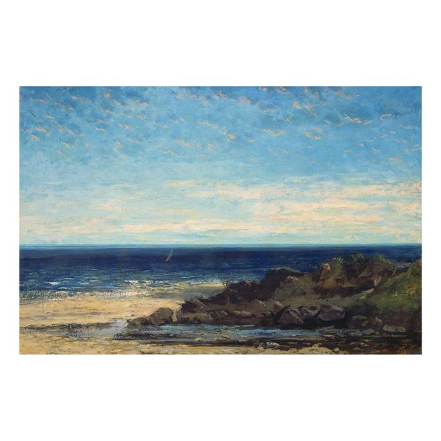 Décoration artistique Gustave Courbet - La mer - Mer bleue, ciel bleu