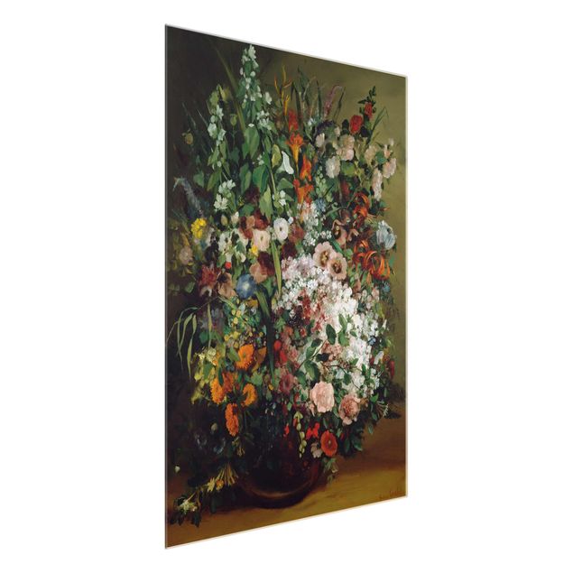 Décoration artistique Gustave Courbet - Bouquet de fleurs dans un vase