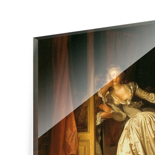Tableaux en verre magnétique Jean Honoré Fragonard - Le baiser volé