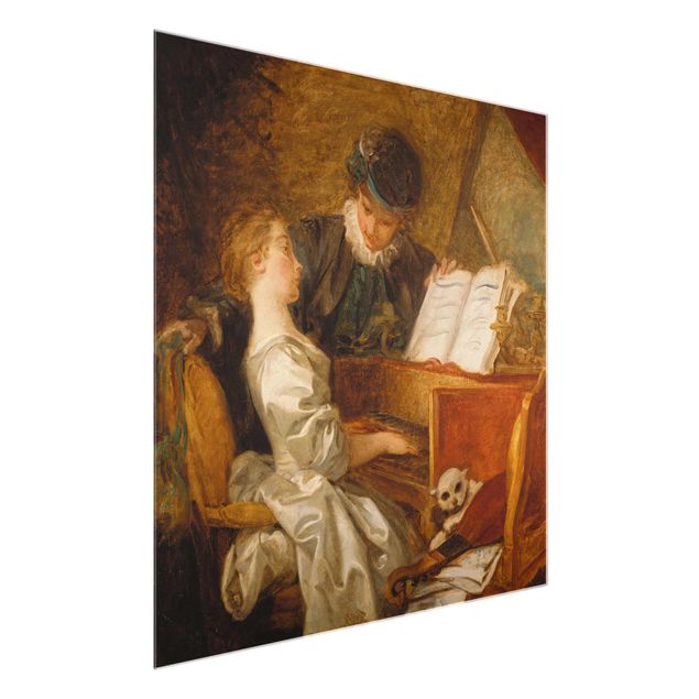 Tableaux portraits Jean Honoré Fragonard - La leçon de piano