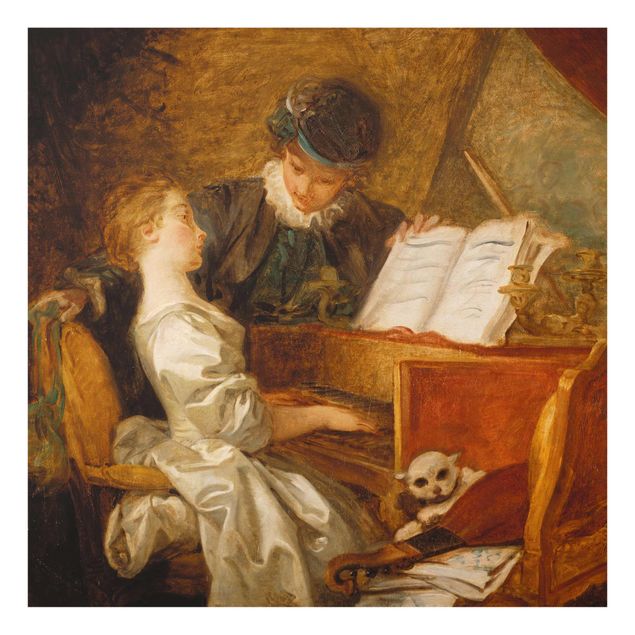Tableau reproduction Jean Honoré Fragonard - La leçon de piano