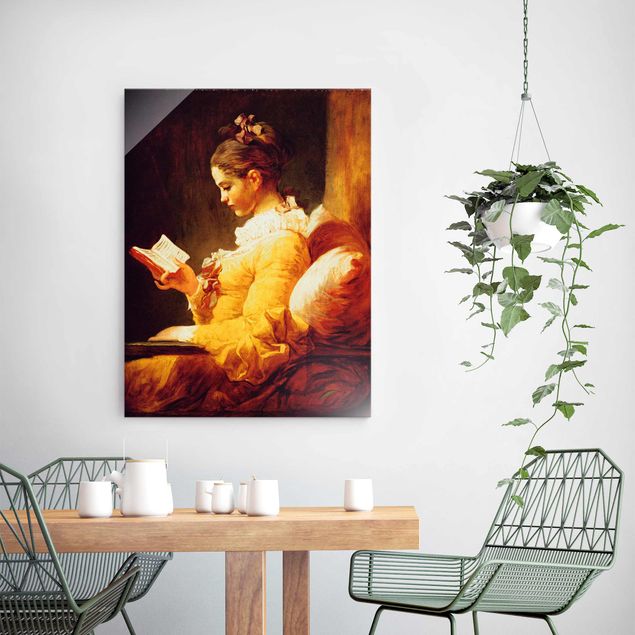 Tableau moderne Jean Honoré Fragonard - Jeune fille en train de lire