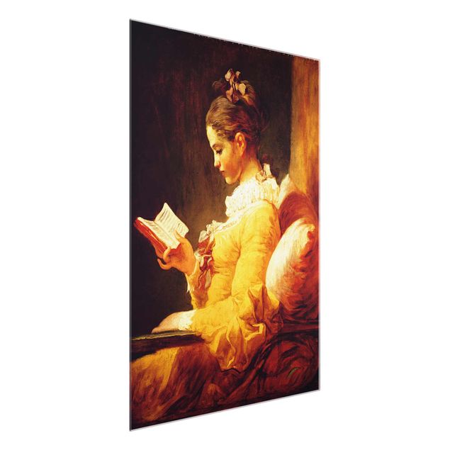 Tableau portrait Jean Honoré Fragonard - Jeune fille en train de lire