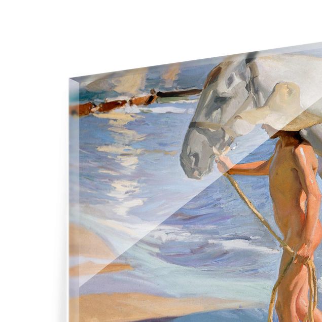Tableau moderne Joaquin Sorolla - Le bain du cheval