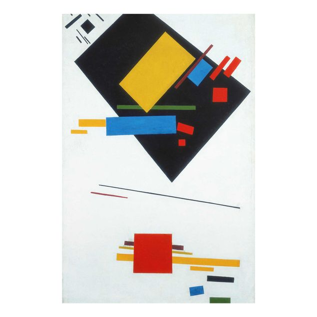 Tableau art abstrait Kasimir Malewitsch - Trapèze noir et carré rouge