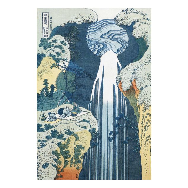 Tableaux moderne Katsushika Hokusai - La cascade d'Amida derrière la route de Kiso