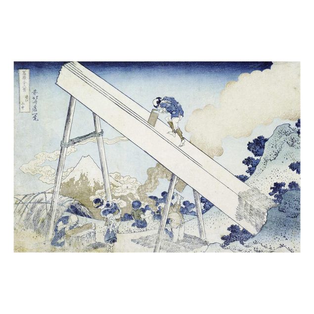 Tableau verre montagne Katsushika Hokusai - Dans les montagnes de Totomi