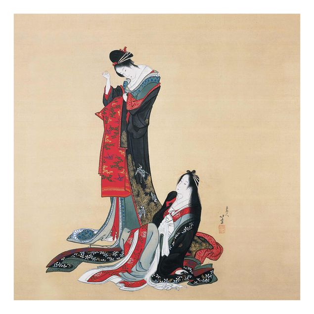 Tableaux reproductions Katsushika Hokusai - Deux courtisanes