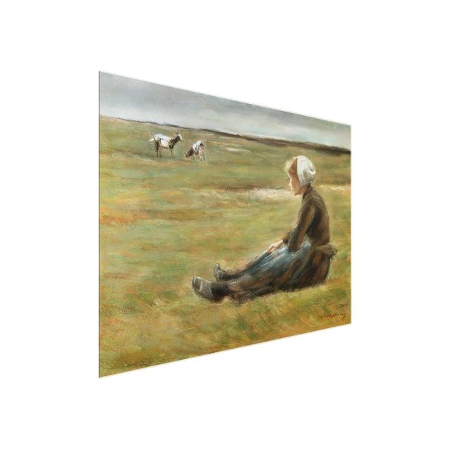 Tableau moderne Max Liebermann - Troupeau de chèvres dans les dunes de sable