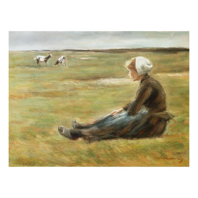 Tableau portrait Max Liebermann - Troupeau de chèvres dans les dunes de sable