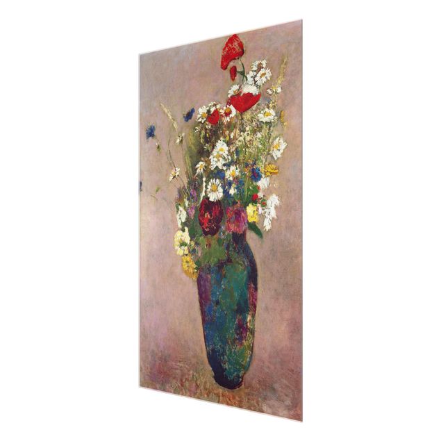 Tableau moderne Odilon Redon - Vase à fleurs avec des coquelicots