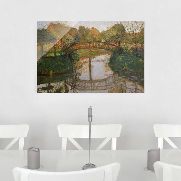 Tableau paysage Otto Modersohn - Jardin de ferme avec pont