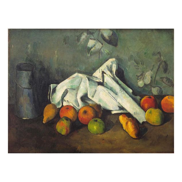 Tableaux moderne Paul Cézanne - Nature morte avec bidon de lait et pommes