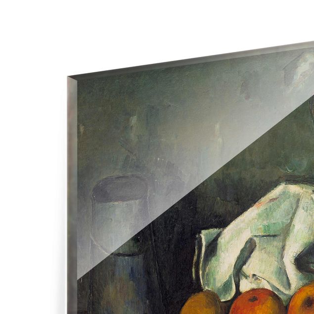 Tableau avec couleur orange Paul Cézanne - Nature morte avec bidon de lait et pommes