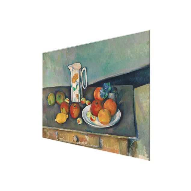 Tableau nature morte Paul Cézanne - Nature morte, rideau de fleurs et fruits