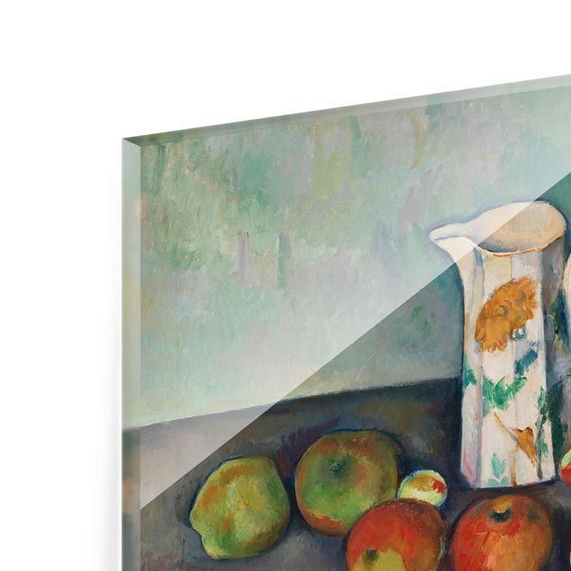Tableaux reproduction Paul Cézanne - Nature morte, rideau de fleurs et fruits