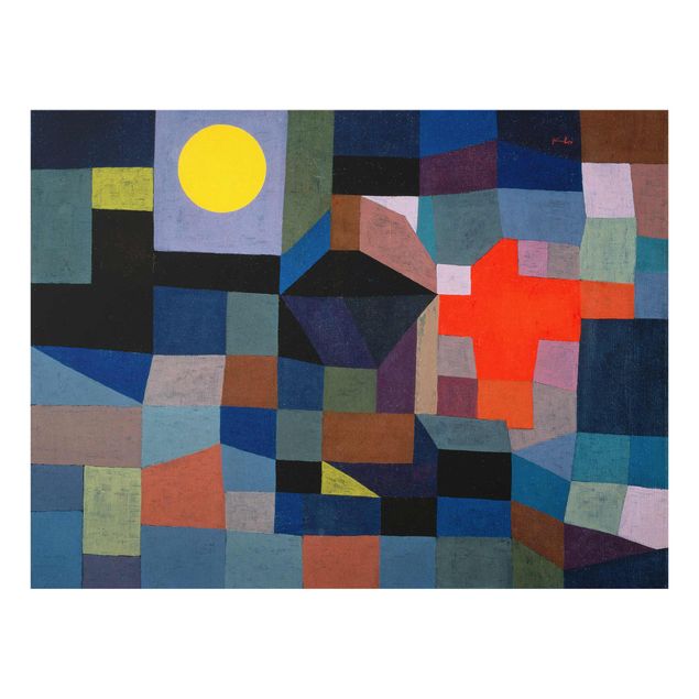Tableau abstrait Paul Klee - Feu à la pleine lune