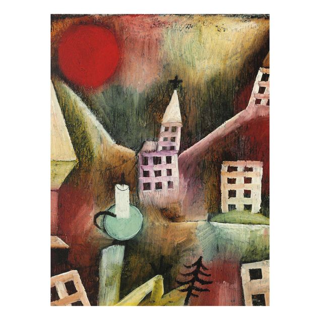 Tableaux en verre abstraits Paul Klee - Village détruit