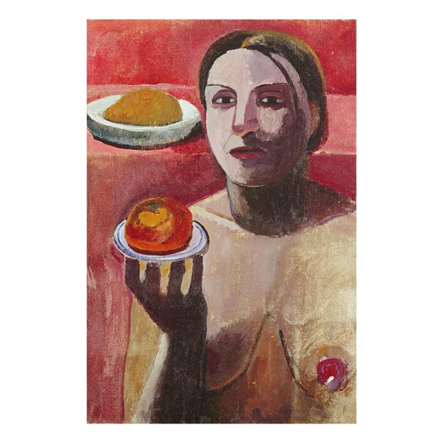 Tableau portraits Paula Modersohn-Becker - Femme italienne semi-nue avec assiette