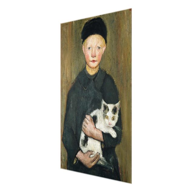Tableaux portraits Paula Modersohn-Becker - Garçon avec chat