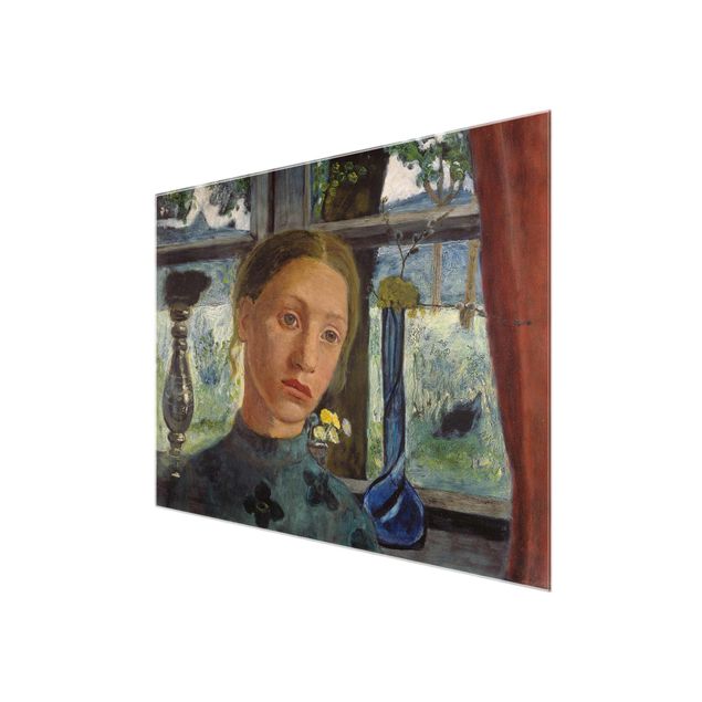 Tableaux reproduction Paula Modersohn-Becker - Tête de fille devant une fenêtre