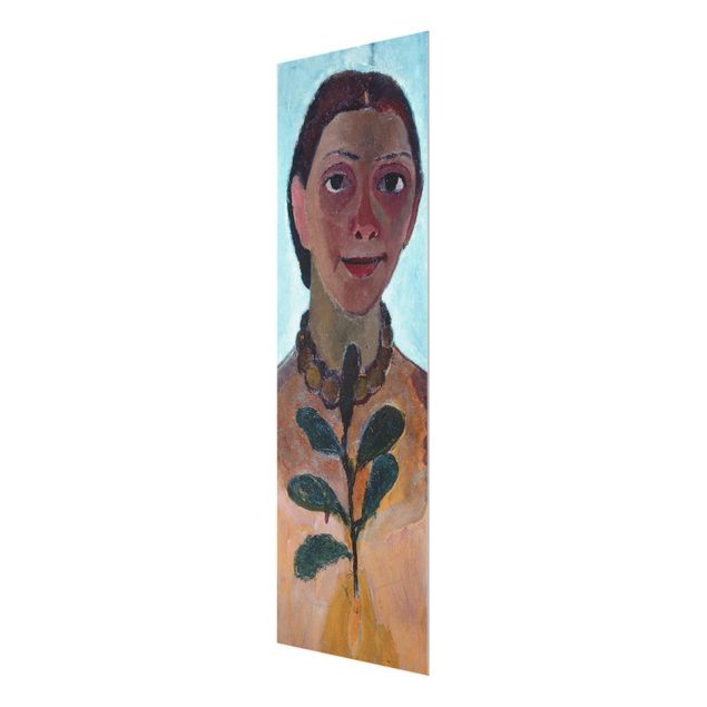 Tableaux reproductions Paula Modersohn-Becker - Autoportrait avec rameau de camélia