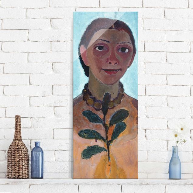 Déco mur cuisine Paula Modersohn-Becker - Autoportrait avec rameau de camélia