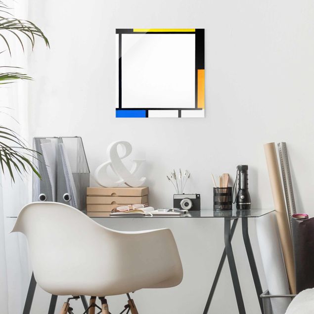 Tableaux Artistiques Piet Mondrian - Composition III avec rouge, jaune et bleu