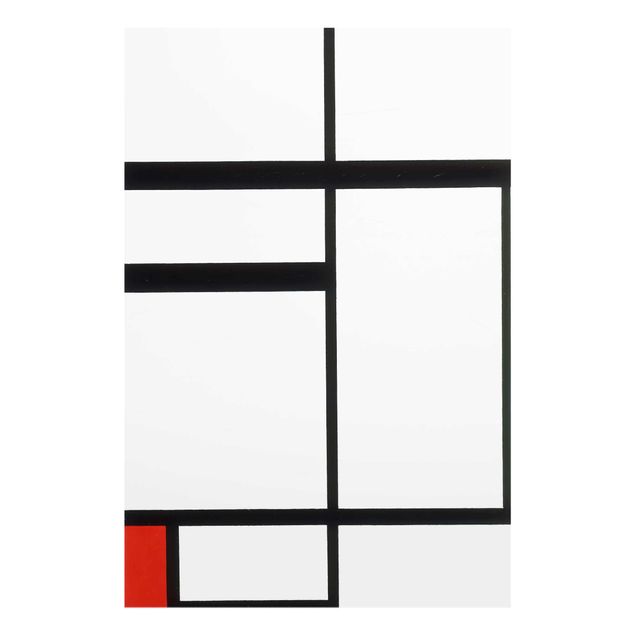 Tableaux moderne Piet Mondrian - Composition avec rouge, noir et blanc