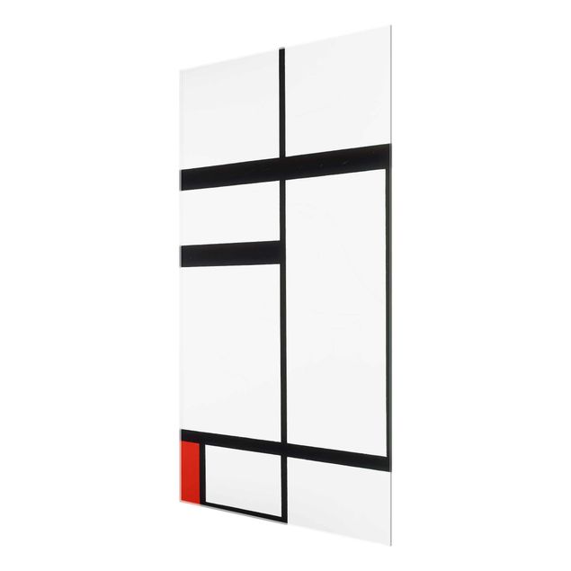 Tableaux abstraits Piet Mondrian - Composition avec rouge, noir et blanc