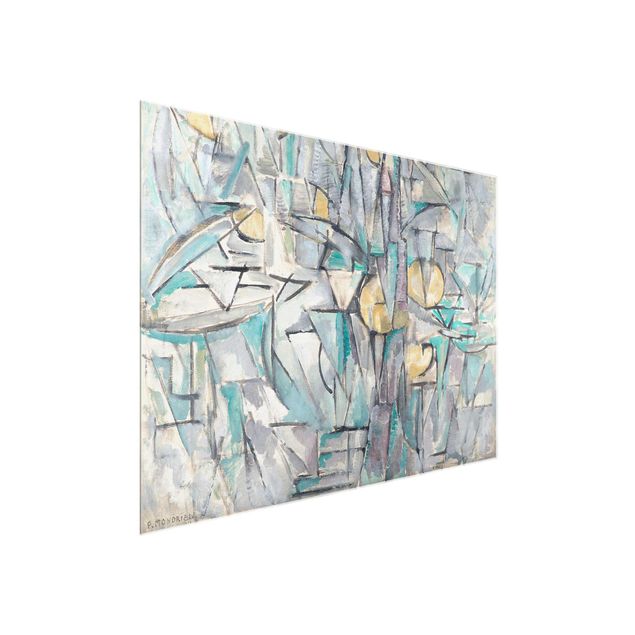 Tableaux en verre abstraits Piet Mondrian - Composition X