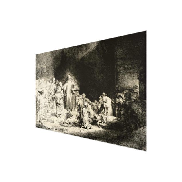 Tableau portrait Rembrandt van Rijn - Le Christ guérissant un malade. Les cent florins