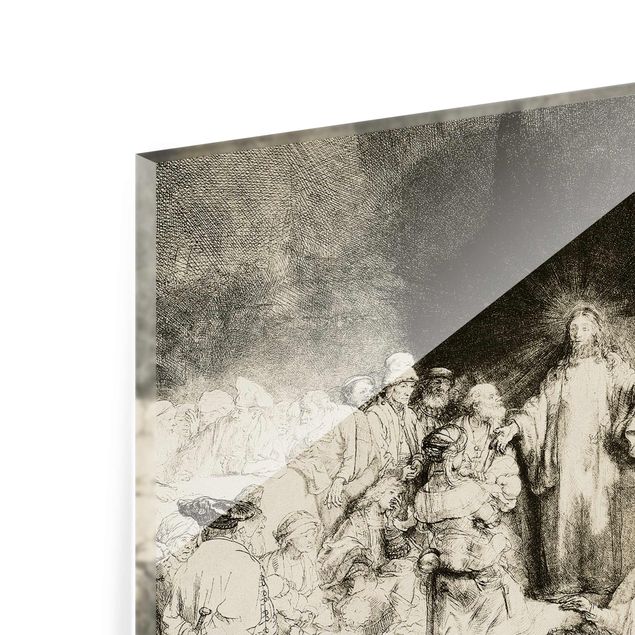 Tableaux reproduction Rembrandt van Rijn - Le Christ guérissant un malade. Les cent florins