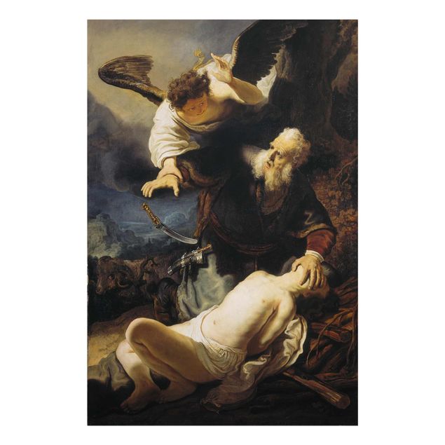 Tableau moderne Rembrandt van Rijn - L'ange empêchant le sacrifice d'Isaac