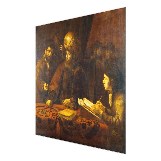 Tableau verre montagne Rembrandt Van Rijn - Parabole des laboureurs