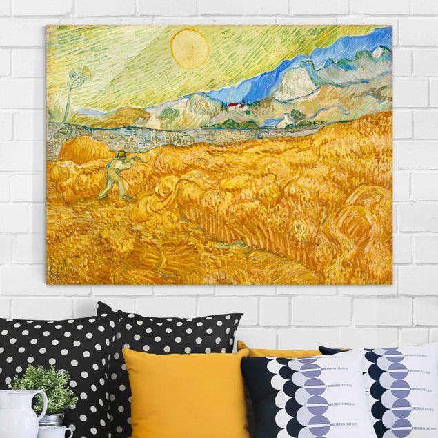 Déco mur cuisine Vincent Van Gogh - La moisson, le champ de blé