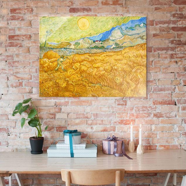 Toile impressionniste Vincent Van Gogh - La moisson, le champ de blé